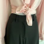 Calvin Klein Black Classic Fit High Rise Straight Leg Luxe Pants Sz 6 NWT Photo 2