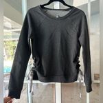 Aerie grey long sleeve top with tie sides Photo 5