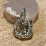 David Yurman Sterling Silver Diamond Prasiolite Labyrinth Enhancer Pendant Photo 10