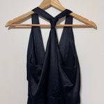 Alexander McQueen NEW  Silk Dress Black V Neck Rouche Wrap Midi NWT Photo 11