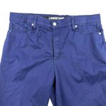 Lands' End  Pants Womens Plus Size 16 Stretch Chino Straight Classic No Gap Waist Photo 2