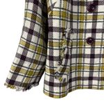 Pendleton  Plaid‎ Peacoat Women's Wool Blend Jacket Lined Yellow Burgundy Check Photo 2