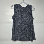 Dana Buchman  Women’s XL Sleeveless V-Neck Blouse Blue Pattern Top Photo 4