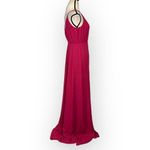 WAYF The Angelina Slit Wrap Maxi Gown Women's Small Pink Sleeveless Side Tie NWT Photo 4