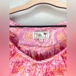 Mille Francesca Orange and Pink Floral Carnation Cotton Ruffle Top Size XS Photo 7