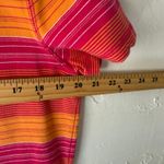 Relativity (r)elativity Women's Size XL Vintage Pink‎ Orange Striped V Neck T Shirt Photo 5