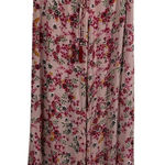 Angie  Pink Floral Wide Leg Pants size S Photo 0
