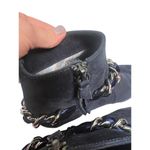 Casadei  Dark Navy Suede Ankle Boots with Chain Sz. 36.5 (US 6.5) Photo 5