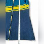 Title Nine Blue Yellow Navy Wool Blend Full Zip Hoodie Jacket Large EUC Photo 5