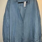 New York And Company  Denim Button Down Shirt Photo 0