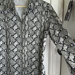 L'Agence L’agence Harmony Paloma snakeskin button down blouse Sage multi Photo 8