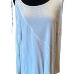 Free People  ONE SHOULDER TIE WHITE TUNIC SIZE MEDIUM Photo 0