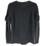 Twelfth Street by Cynthia Vincent Fringe Sweater M Gray Size M Photo 4