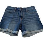 Hollister denim shorts cut off look midrise size 3 waist 26 Photo 0