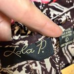 Elegant Brown and Beige Patterned Dress with Red Floral Accents BRAND NEW Size L Photo 10