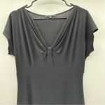 Tiana B Black Short Sleeve V Neck Gathered Maxi Dress Size S Photo 1