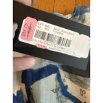 Bryn Walker  Blouse Womens 3X Blue Ivory Abstract Ruffle Sleeve Made USA Sheer Photo 2