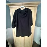 La Blanca  Seaside Cotton Hoodie Gauzy Hooded Swim Cover Up Tunic Large Black Photo 4