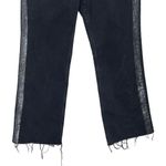 Rebecca Taylor La Vie  Glitter Stripe Jeans Flare Fringe Hem Black Womens Size 29 Photo 2