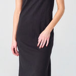 Z Supply  Black Blakely Slub Ruffle Sleeveless Midi Dress size small Photo 0