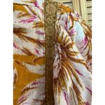 Band of the free S libby gold Bell Sleeve crop Top women tie front V Neck Floral Yellow Photo 10