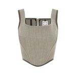 With Jean WITH JÉAN June Corset Top, Grey, Small Photo 10