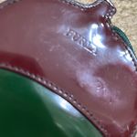 Furla  Green/Brown Patent Leather Acorn Change Purse Photo 4