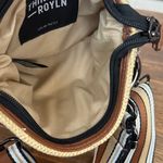Think Royln Dune Saddle Raffia Bum Bag Striped Adjustable Strap Tan Photo 4