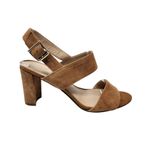 Franco Sarto  Leather Feminine High Heels Rumi Sandals Tan Brown Size 6.5 M Photo 4