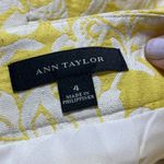 Ann Taylor Women's Yellow White Magnolia Floral Jacquard Pencil Skirt Size 4 Photo 2