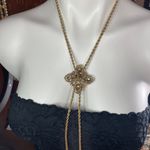 Amethyst Vintage 12K Yellow Gold Filled Boho Color Stone Slider Necklace Photo 5