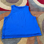 Lululemon  Train To Be Tank Top Blazer Blue Tone Cropped Women’s Size 4 See Pics Photo 0