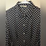 Everlane  Polka Dot Hammered Satin‎ Shirt Viscose Maxi Dress Size 4 Photo 7