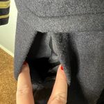 ZARA  Trafaluc navy blue wool blend military overcoat button women's size medium Photo 10