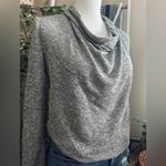 Anthropologie  Deletta Metallic Shimmer Cowl Neck Long Sleeve Blouse Photo 3