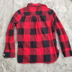 Old Navy  Red Buffalo Plaid The Classic Shirt Small Photo 4