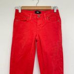 Paige Red Verdugo Ultra Skinny Jeans Womens 25 Fall Holiday Denim Zip Fly Photo 1