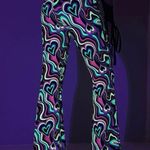 SheIn Reflective All Over Print Flared Pants Photo 0