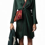 Zadig & Voltaire Rozo Satin Dress color is Peaks Size Large NWT Sold Out Online Photo 0