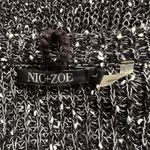 Nic+Zoe Grey Marled Linen V Neck Sweater Oversized Large Preppy Minimalist Photo 1