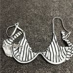 SheIn Black and White Striped Bikini Top Photo 1
