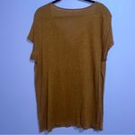 Garnet Hill Embroidered Organic-Linen Split-Neck Tee Size L Casual Boho Peasant Photo 7