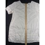 Andrea Jovine Quiet Luxury Minimalist Basic Organic 100% Linen White Blouse Top Photo 4