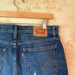 Levi's Levi’s denim mini skirt in blue medium wash jean distressed size 30 Photo 4