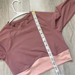 Noireblanc Workout Top crewneck long sleeve cropped womens Pink (medium) gym Photo 3