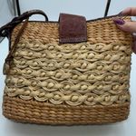 Vintage Straw and Wicker Shoulder Bag with Wicker Brighton Heart Bag Ch Photo 5