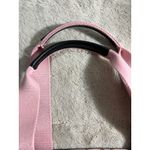 Coach Large Derby Tote With Pink Handles & Black Leather Exterior Photo 6