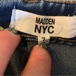 Madden Girl Madden NYC Juniors Womens Size 7 Button Fly Blue Denim Skort Shorts Photo 3