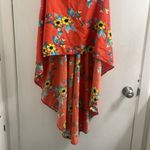 True Destiny  size small orange flower blouse Photo 2