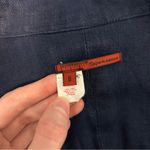 Vintage Denim Chambray Knit Linen Blazer Jacket Size 8 Y2K Coastal Cowgirl Blue Photo 8